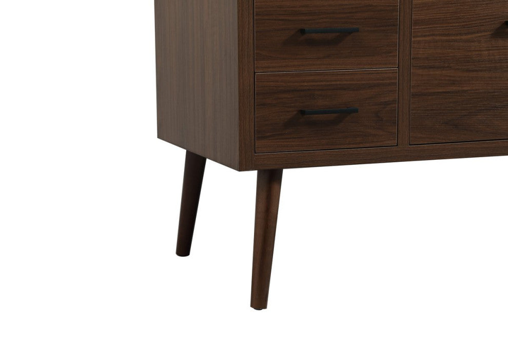 Home Living 22" Midcentury Modern Walnut-Light Bathroom Vanity