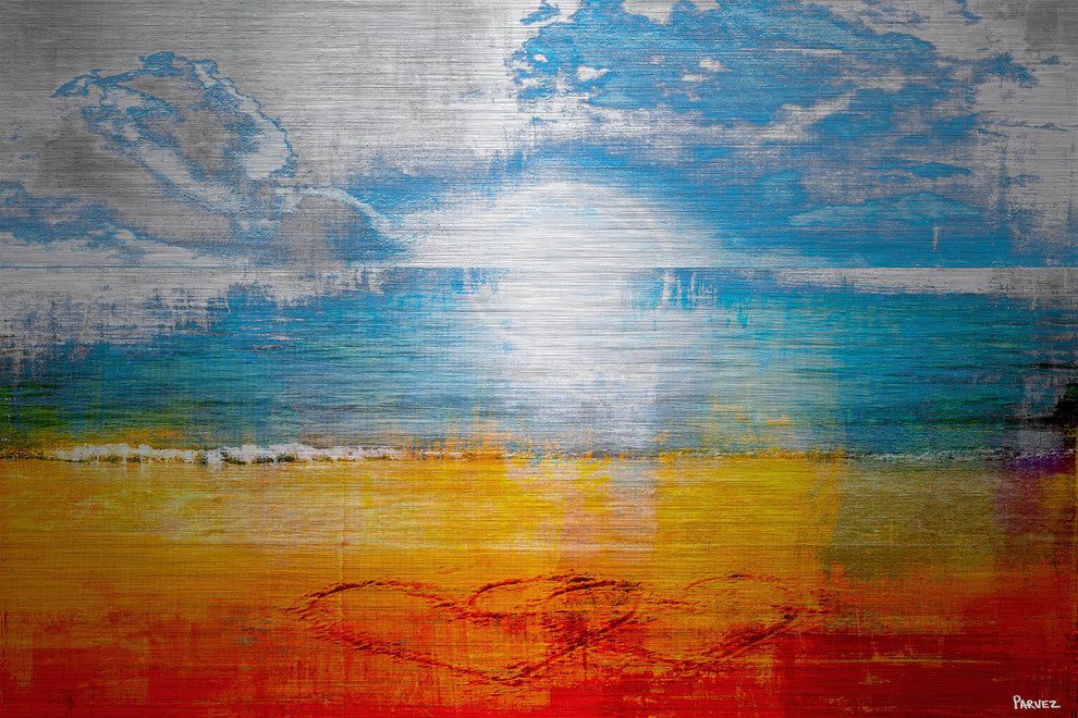 "Joined Hearts" Painting Print on Brushed Aluminum, 60"x40"