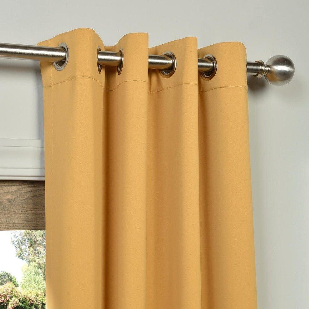 Marigold Grommet Room Darkening Curtain, Set of 2, 50"x84"