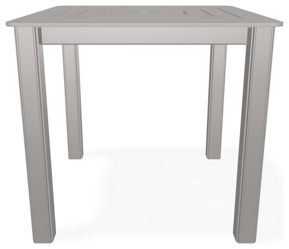 21" Square Marine Grade Outdoor End Table, Warm Gray