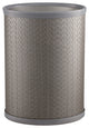 San Remo 14" Oval Waste Basket, Silver