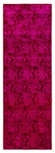 Overdyed One-of-a-Kind Hand-Knotted Area Rug Pink, 2' 7" x 8' 1"
