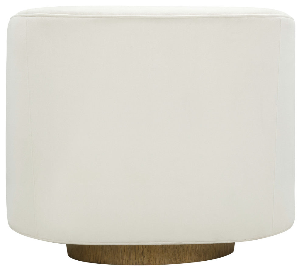 Presley Cream Velvet Swivel Accent Chair