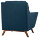 Modern Contemporary Fabric Armchair , Navy, Fabric