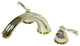 Kingston Brass Royale 2 Handle Roman Tub Filler, Polished Chrome/Polished Brass