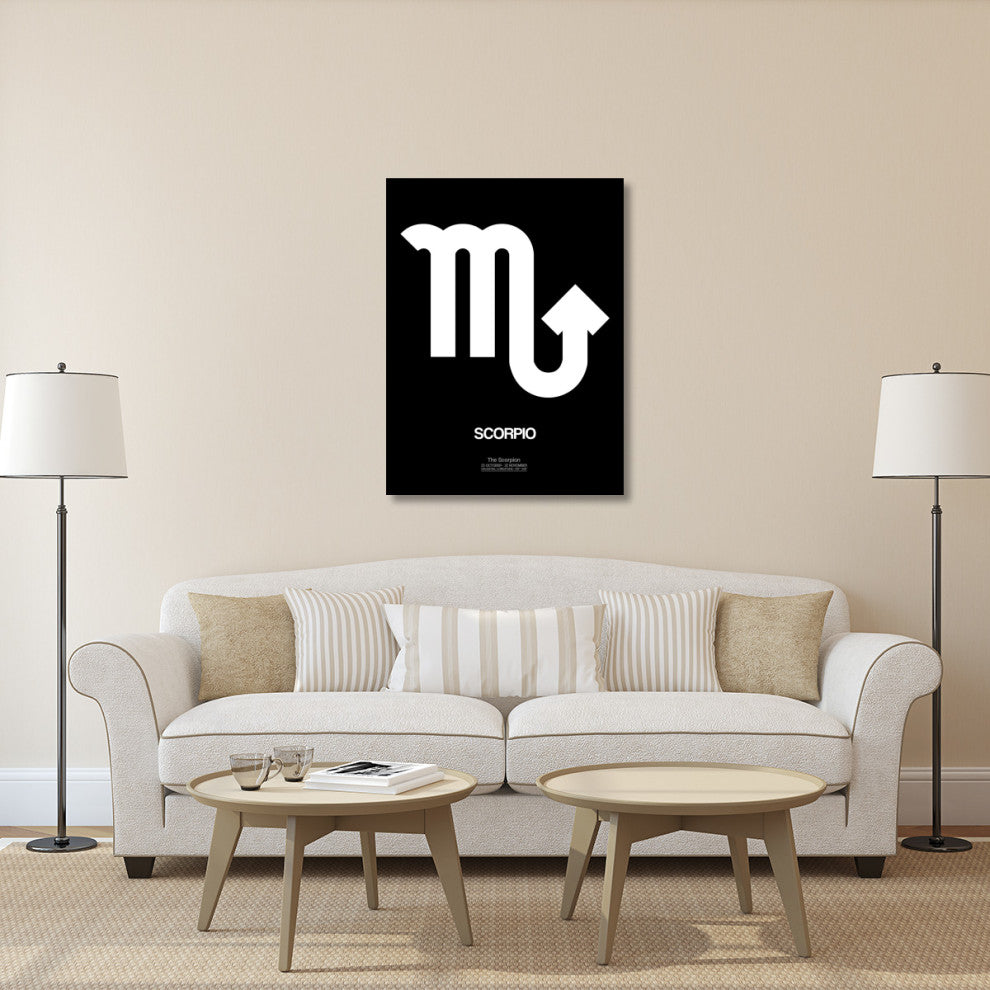 "Scorpio Zodiac Sign White" Fine Art Print