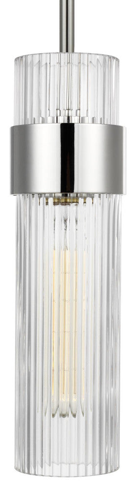 Geneva Medium Pendant, Polished Nickel
