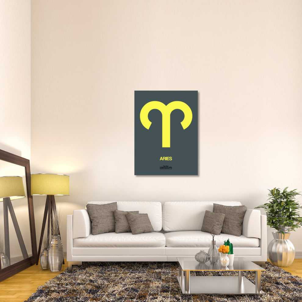 "Aries Zodiac Sign Yellow" Fine Art Print