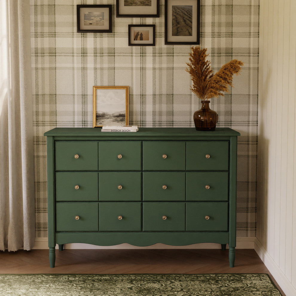 Liberty 6-Drawer Assembled Dresser, Forest Green