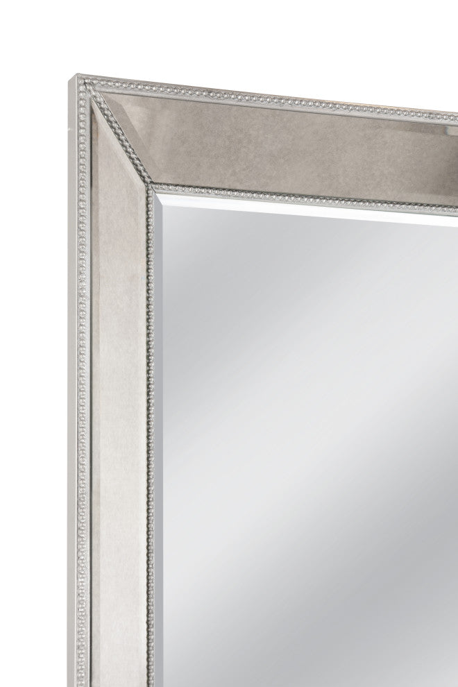Beaded Floor Mirror - 43" x 79" - Silver