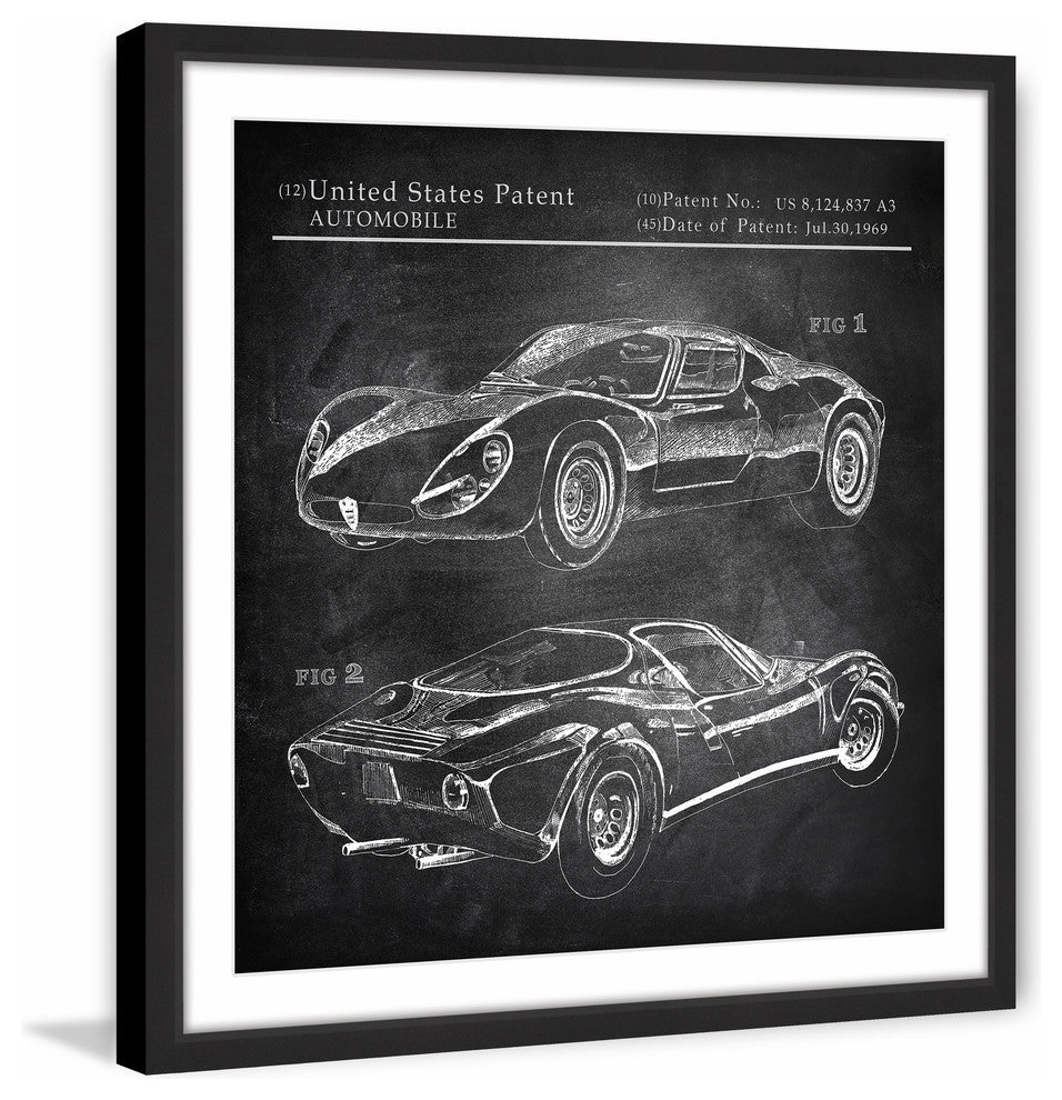 "Ferrari Design" Framed Painting Print, 24"x24"