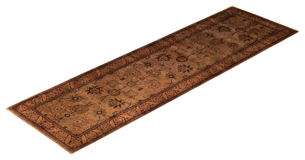Overdyed One-of-a-Kind Hand-Knotted Area Rug Brown, 2' 8" x 8' 10"