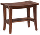 Hillsdale Furniture Preston Walnut Acacia Wood Shower Stool