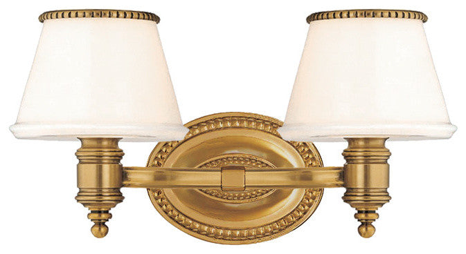 Richmond 2-Light Bath and Vanity With Glass Shade, Flemish Brass