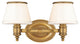 Richmond 2-Light Bath and Vanity With Glass Shade, Flemish Brass