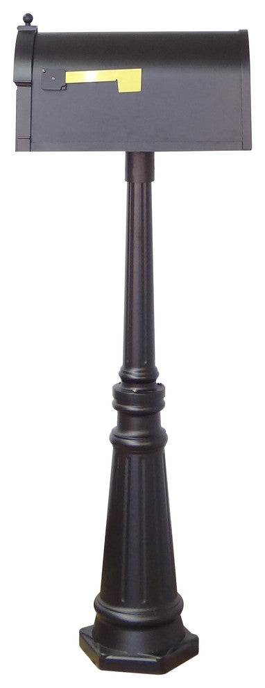 Berkshire Curbside Mailbox and Tacoma Mailbox Post With Direct Burial Kit