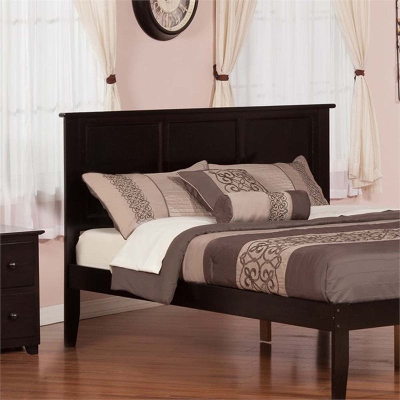 AFI Madison Queen Wood Panel Headboard with USB Charging Station in Espresso