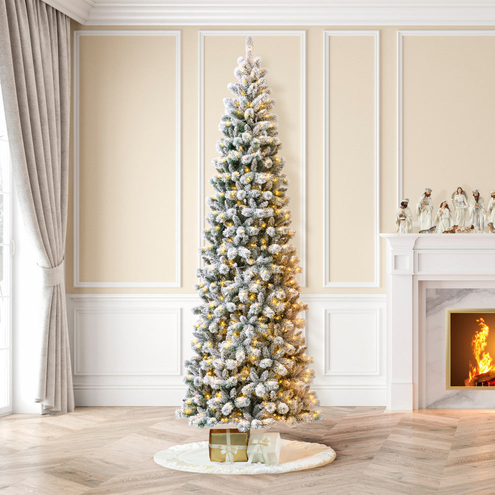 11' Pre-Lit Artificial Christmas Pencil Tree