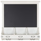 Stallard Decorative Rustic Wood Framed Chalkboard With Hooks, White