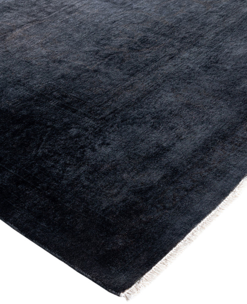 Overdyed One-of-a-Kind Hand-Knotted Area Rug Black, 8' 1" x 10' 4"