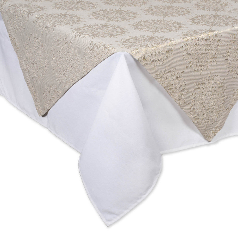 DII Winter Sparkle Jacquard Square Table Topper