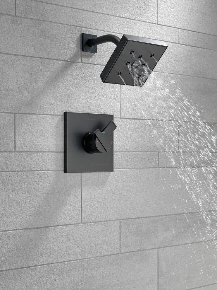Delta Ara Monitor 17 Series H2Okinetic Shower Trim, Matte Black, T17267-BL