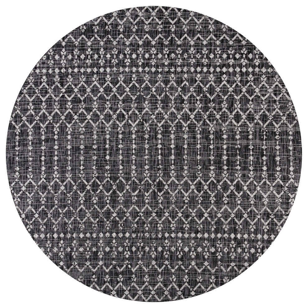 Ourika Moroccan Geometric Textured Weave Indoor/Outdoor Area Rug
