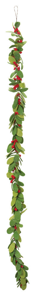 Fabric Mistletoe String Garland, Set of 2