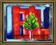 Oscar Bluemner House and Tree - 18" x 24" Framed Premium Canvas Print