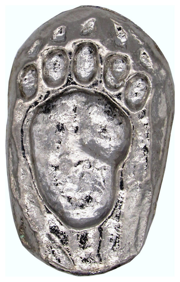 Single Bear Track Right Facing Cabinet Knob, Nickel