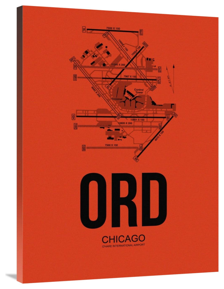 "ORD Chicago Airport Orange" Fine Art Print