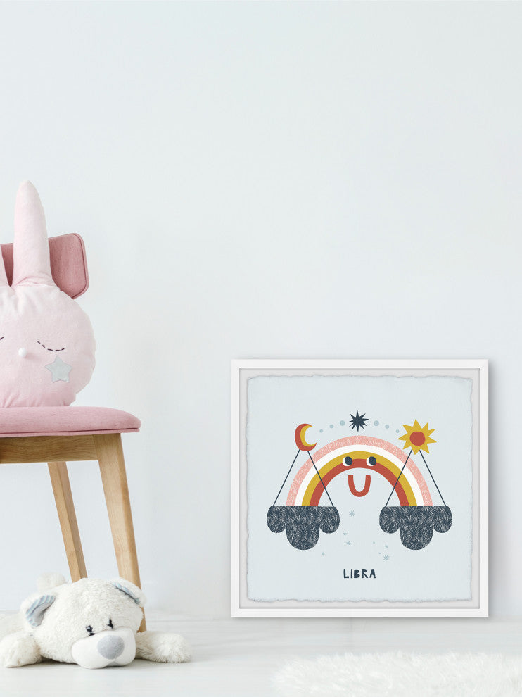 "Libra" Framed Painting Print, 18x18