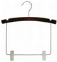 Walnut Wooden Baby Display Hanger With Clips 10", Set of 25