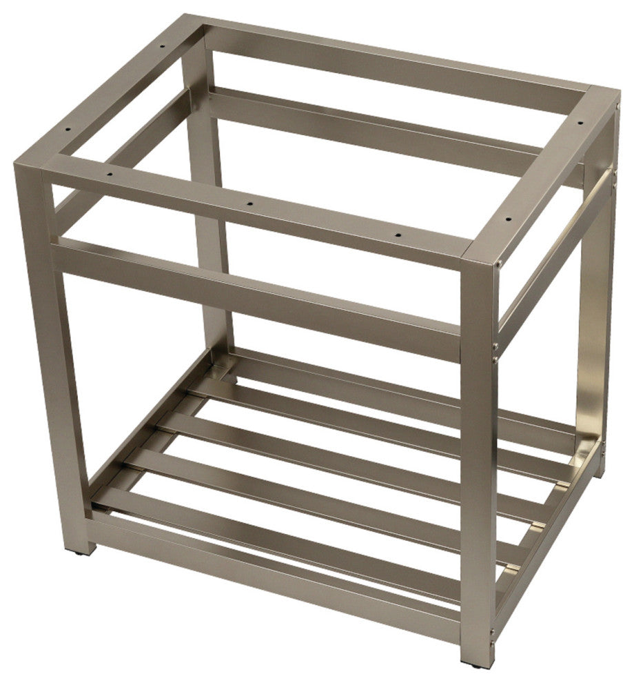 Fauceture 31" x 22" Steel Console Sink Base, Brushed Nickel