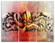"Octopus Sketch in Yellow Shade" Digital Metal Wall Art, 3 Panels, 36"x28"