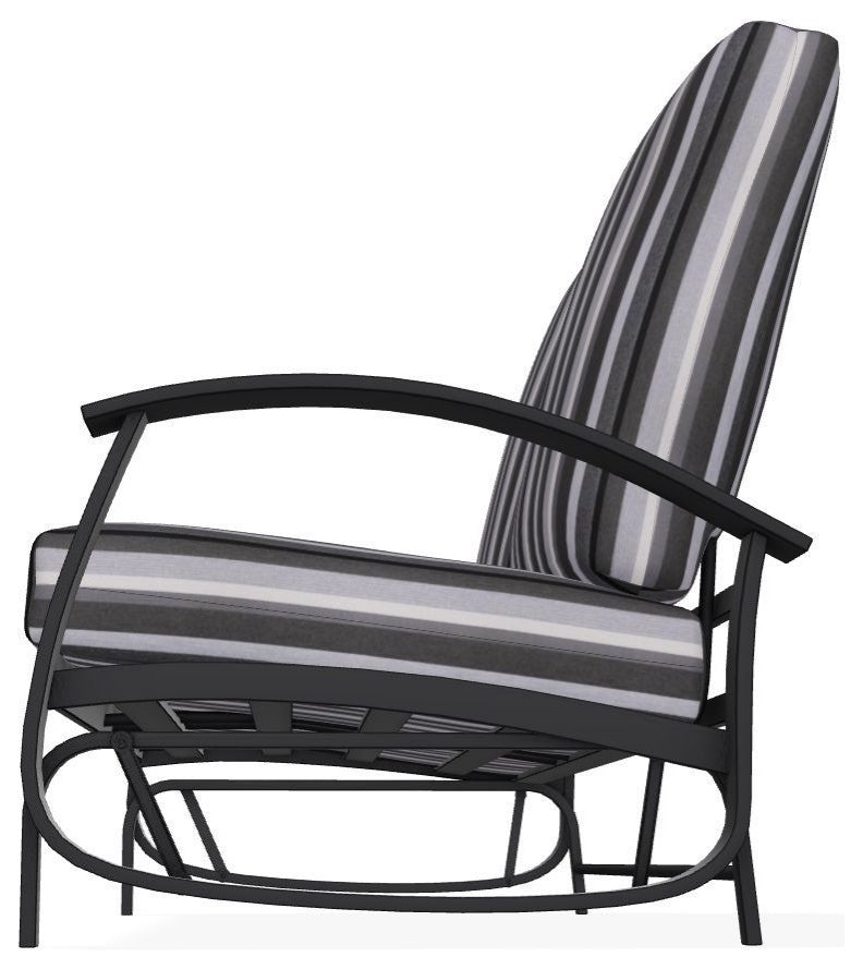 Belle Isle Cushion Deep Seating 2-Seat Glider, Sensory Granite/Black