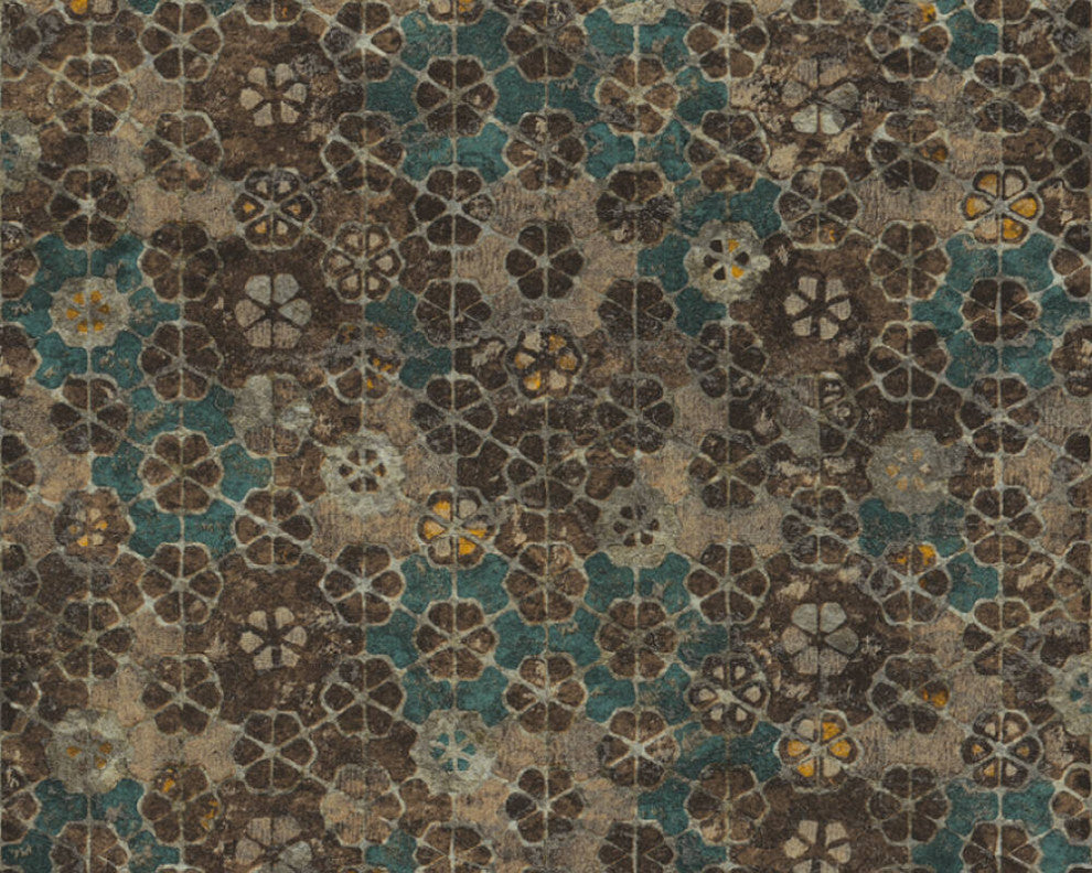 Mosaic Textured Wallpaper Featuring Flower Petals, 373911