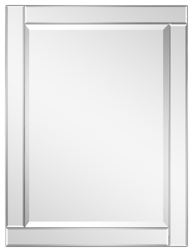 Modern Beveled Wall Mirror, 30"x40"