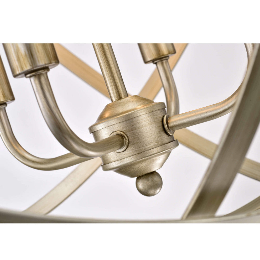Iris Light Gold With Bronze Tone Large Orb 4-light Chandelier