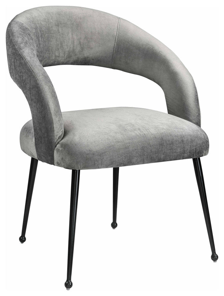 Rocco Slub Grey Dining Chair
