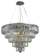 Elegant Maxim Dining Room Light, Chrome Finish With Royal Cut Crystal