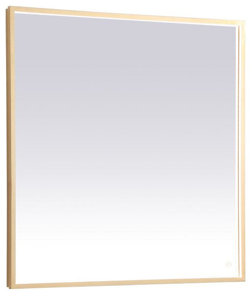 Modern Brass Led Mirror