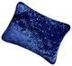 Velvet Dreams Dark Blue Plush Diamond Tufted Bedspread, 20x36