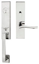 Waterfall Lever, Mortise Entry Handleset, Right Hand, Polished Stainless Steel