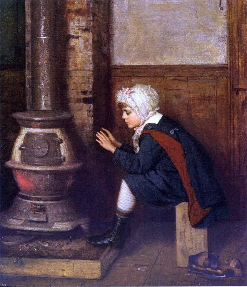 Eastman Johnson Ice Skater - 20" x 25" Premium Canvas Print