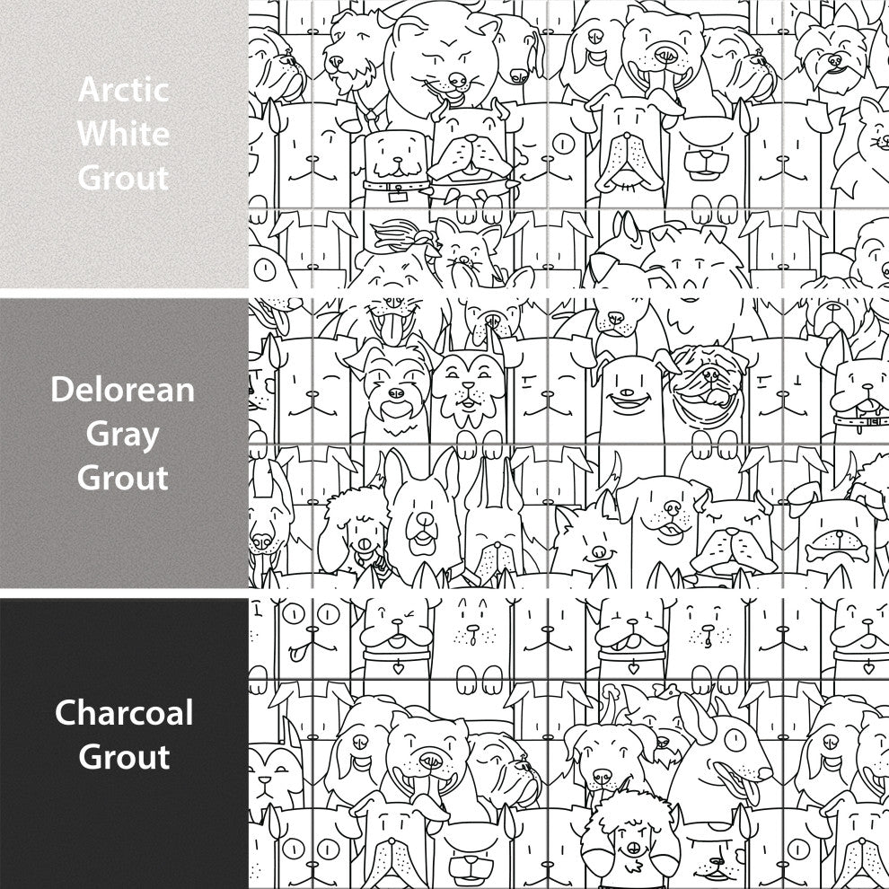 Oh My Dog and Oh My Cat Porcelain Floor and Wall Tile, Dog