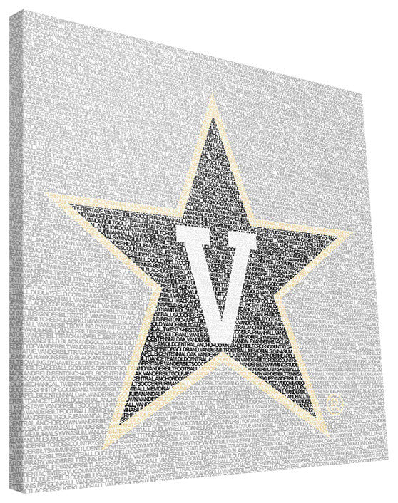 VAN Commodores Typo Canvas Print, 16"x16"