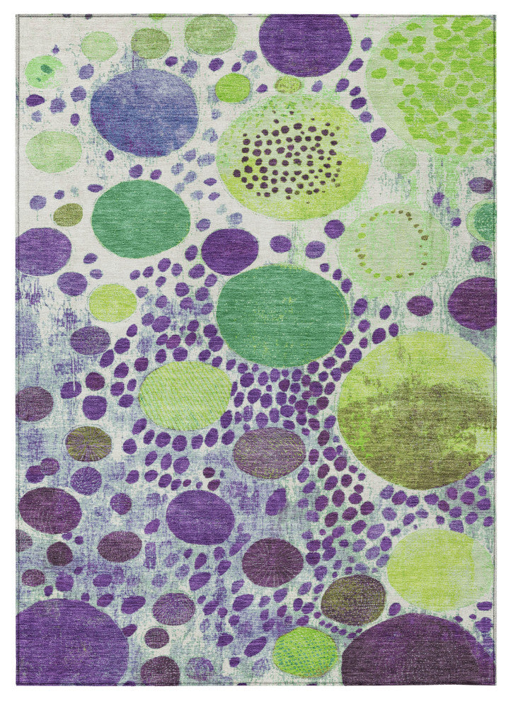 Machine Washable Indoor/Outdoor Chantille ACN1895 Purple 9' x 12' Rug