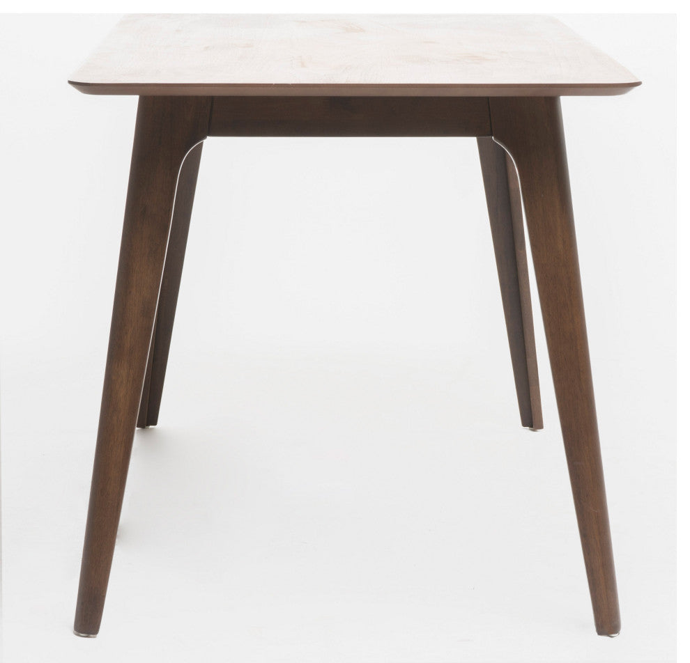 GDF Studio Elsinore Finished Wood Dining Table, Natural Walnut