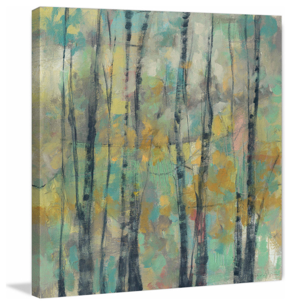 "Pastel Arbor II" Painting Print on Wrapped Canvas, 24"x24"